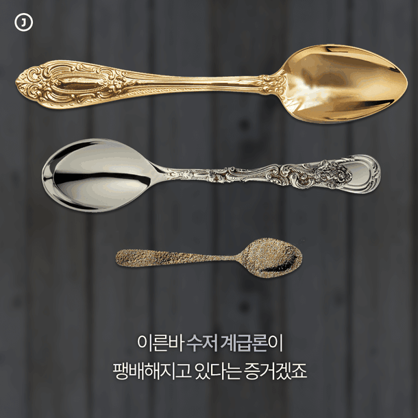 이른바 수저 계급론이  팽배해지고 있다는 증거겠죠