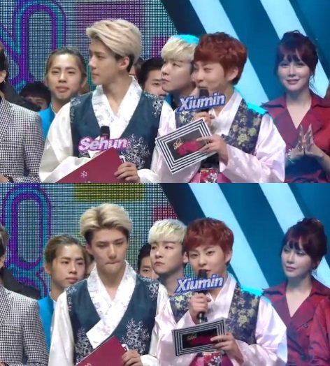 엑소 세훈·시우민 '음악중심' 진행실수 사과 "너무 긴장해서" | 인스티즈