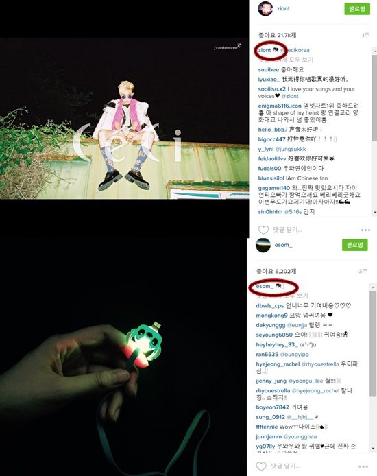 '두 사람의 비밀 암호는 코끼리?' 유행에 민감한 20대 커플 자이언티와 이솜은 사진공유 애플리케이션 인스타그램을 통해 서로를 향한 애정을 드러냈다. /자이언티 이솜 인스타그램