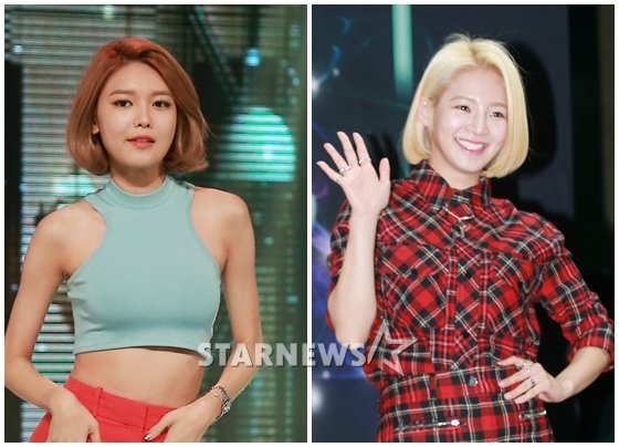 소녀시대 수영(왼쪽)과 효연/사진=스타뉴스