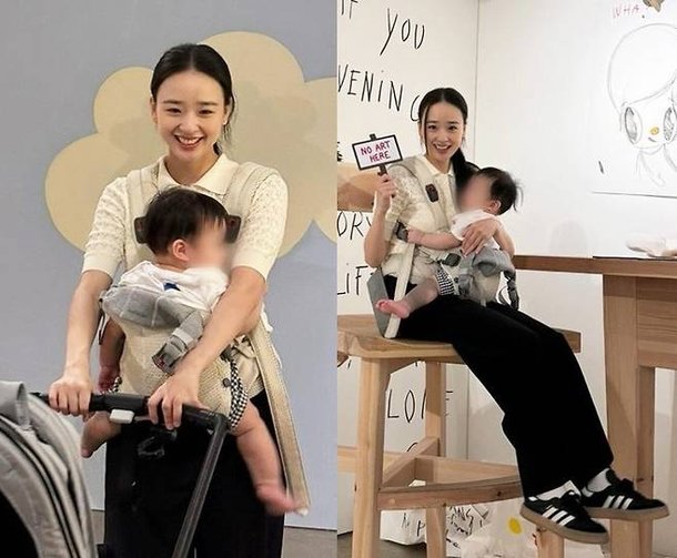 Son Yeon-jae’s Chic Mom Moment: Ditching the Stroller for a Stylish Art Museum Outing