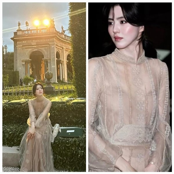 &apos;로마 신전 속 살아난 여신&apos;…한소희, 디올 입고 풍경이 되다