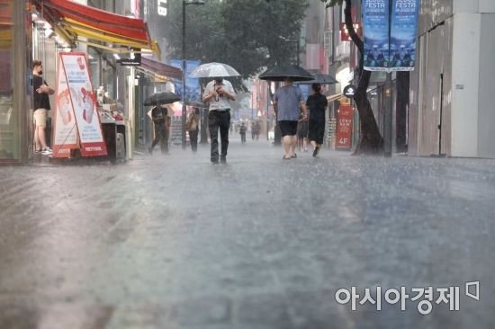 시간당 50㎜ 폭우 본격 장마철…물폭탄 20분전 재난문자