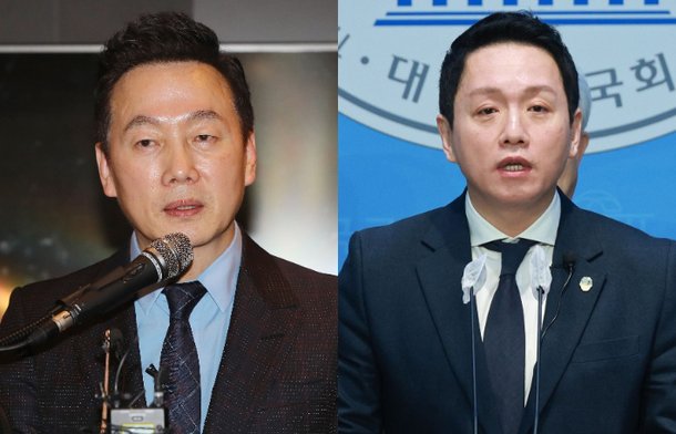 정봉주 전 의원과 임태훈 전 군인권센터 소장. 연합뉴스
