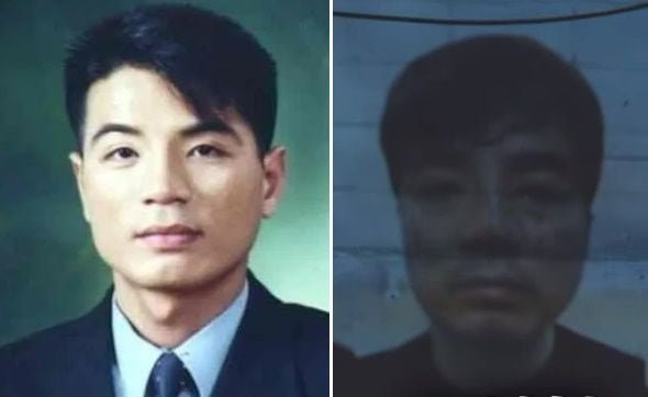 20명을 살해한 혐의로 2005년 사형이 확정된 유영철. 오른쪽은 2019년 SBS 그것이 알고싶다에서 공개한 유영철 사진./ 조선DB·SBS