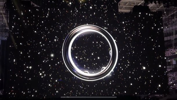 삼성전자가 17일현지 시각 미국 새너제이에서 열린 갤럭시 S24 언팩 행사에서 깜짝 공개한 갤럭시 링의 모습./실리콘밸리=오로라 특파원
