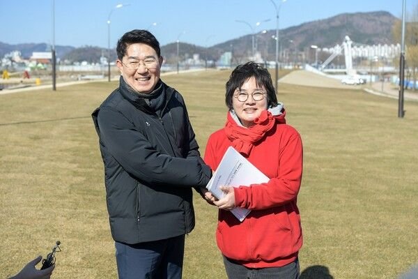 조수진 국민의힘 최고위원오른쪽과 노관규순천시장. 사진=조수진 의원실