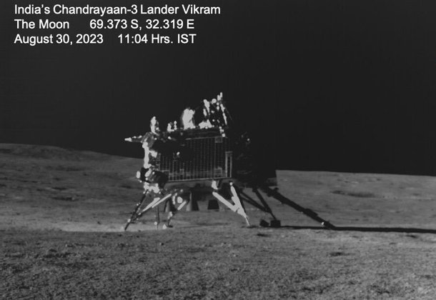 인류 최초의 달 남극 착륙선인 인도의 찬드라얀 3호 착륙선 ‘비크람’. 인도우주연구기구 트위터