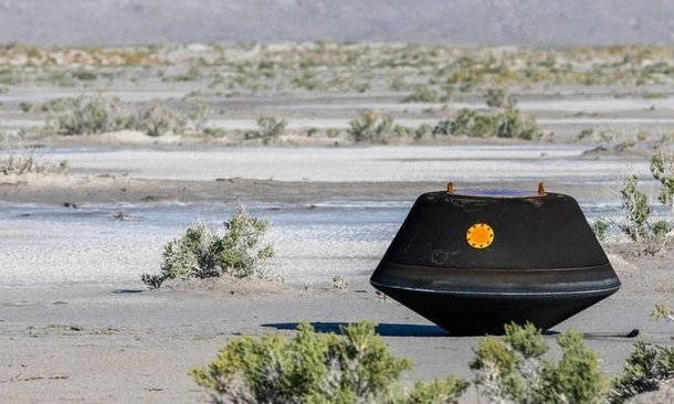 9월24일 미 유타주 사막에 도착한 소행성 베뉴 시료. 나사 제공