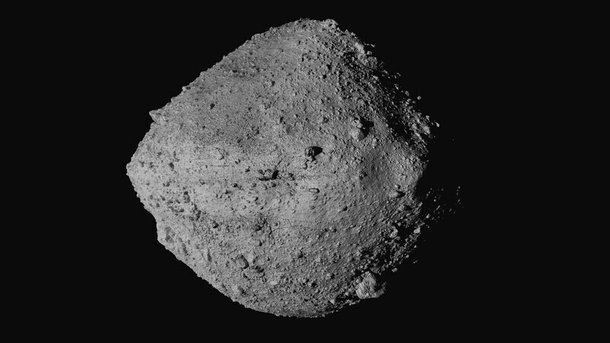 오시리스-렉스 탐사선이 24km 거리에서 촬영한 소행성 베누. 나사 제공
