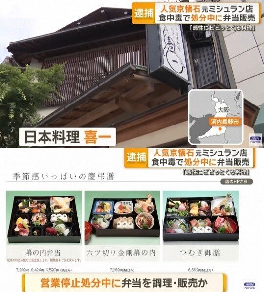 &apos;노로바이러스&apos; 걸린 채로 요리를…일본 오사카 미슐랭 맛집 뭇매