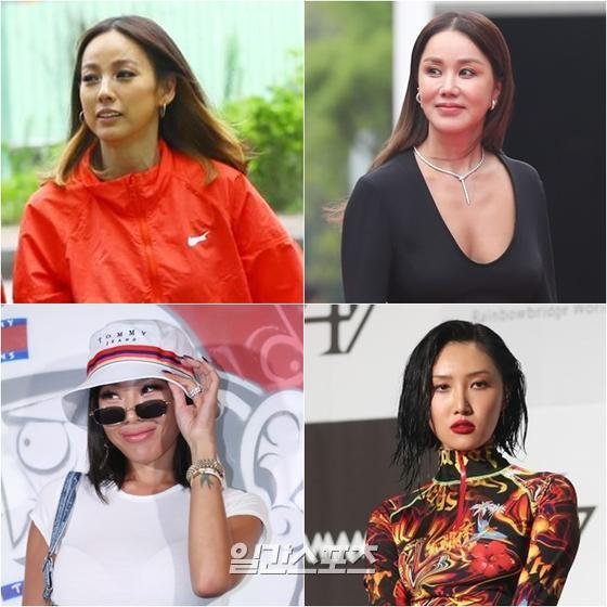 환불원정대 이효리·엄정화·화사·제시(위쪽부터 시계방향순)