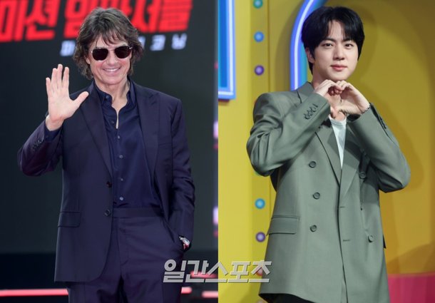 [단독] &apos;미션 임파서블8&apos; 톰 크루즈, 방탄소년단 진 만났다…&apos;달려라 석진&apos; 출연