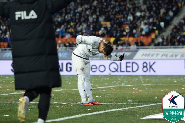 제주 수원 승강PO 1차전 장면