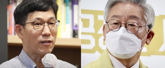진중권 전 동양대 교수(왼쪽)와 이재명 경기지사(오른쪽). 중앙포토·뉴스1