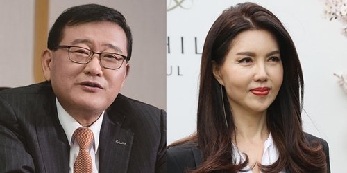 정몽원 HL그룹 회장과 백지연 전 앵커. 〈사진=연합뉴스〉
