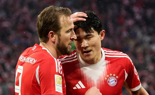 바이에른 뮌헨 해리 케인 득점 세리머니(바이에른 대 아인트라흐트)