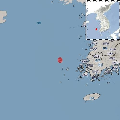 전남 신안군 흑산도 인근서 규모 2.1 지진