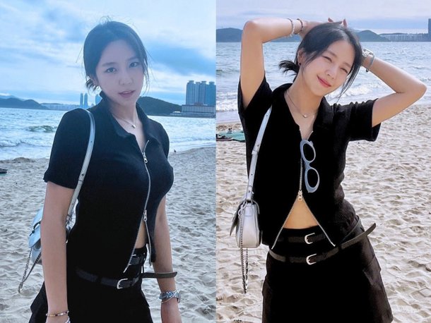 예원, 해운대서 힙하고 섹시하고…Y2K 감성 폭발 : 네이트 연예
