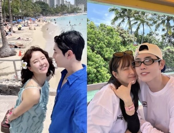 은가은♥박현호, 하와이 신혼여행 중 입맞춤…행복 그 자체  [MD★스타]