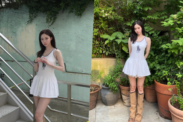 윈터, 사람 다리 맞아? 툭 치면 큰일 날 젓가락 각선미
