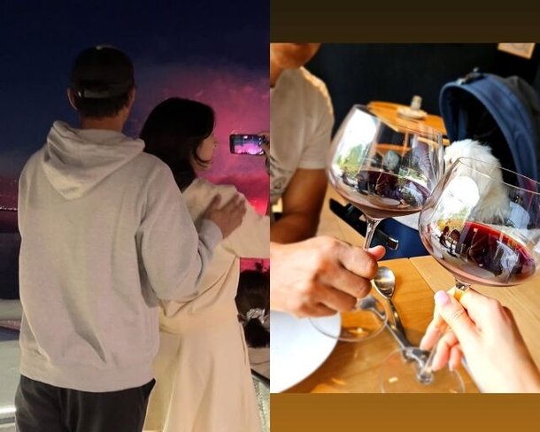주진모♥민혜연, 결혼 6년차 부부인데…둘만의 와인 타임 포착