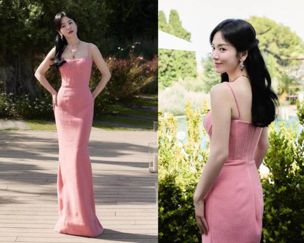 송혜교 등장에 숨멎…핑크 드레스 여신 미모 폭발