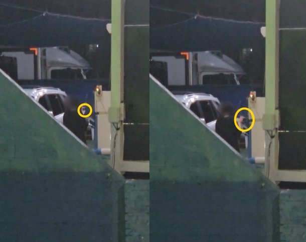 주유 중 담배 뻑뻑 황당 여성…