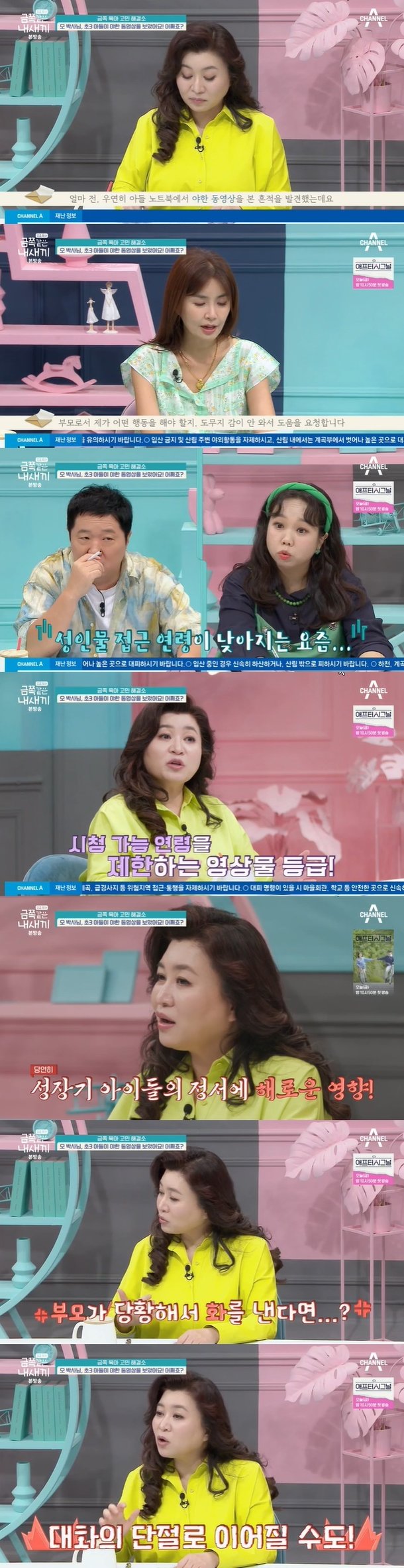 아들의 야동 시청 고민으로 오은영을 찾는 엄마의 이야기