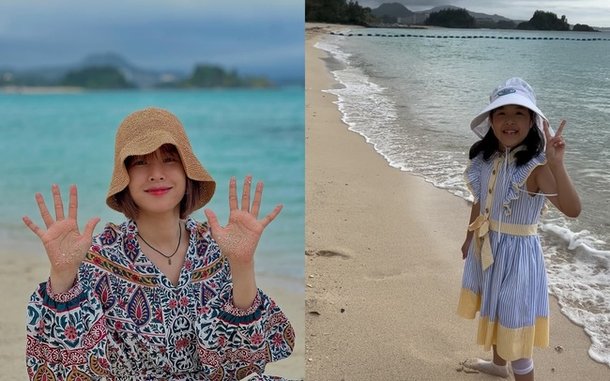 韓 떠난 조윤희, 단발병 유발 미모…딸은 클수록 엄마 붕어빵