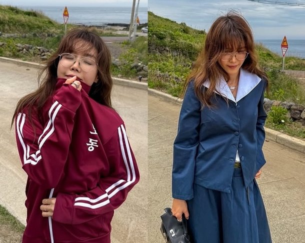 채정안, 교복 입고 아이유 따라하기…제주서 &apos;폭싹&apos; 찐팬 인증