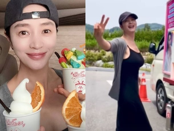 김혜수 밀착 원피스에 무보정 몸매 무슨 일 류승룡 감사합니다