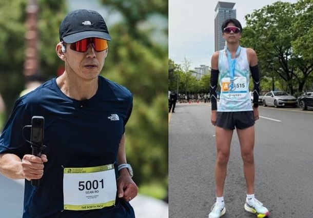 아빠가 더 이상 못 달리면 제가 대신 달릴게요 션 아들 10km 완주 해냈다, 父 감동