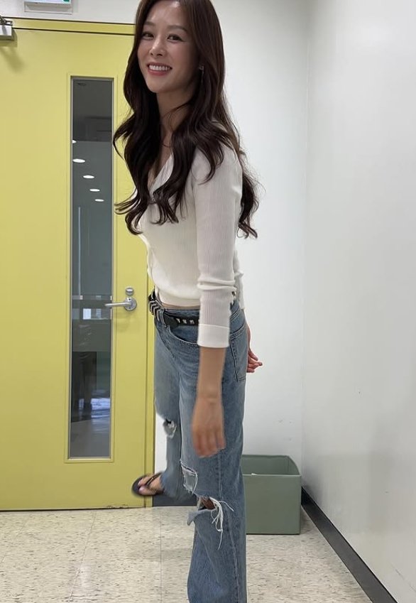 &apos;강경준♥&apos; 장신영, 복귀 부담에 잠 못 잔다더니 뼈말라…허리가 한줌이네