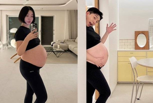 레이디제인 역대급 만삭 몸매, ♥임현태가 쌍둥이 임신한 줄…42인치 돌파 알렸다