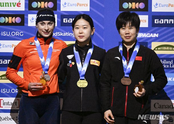 김민선, ISU 빙속 월드컵 6차 500m 정상