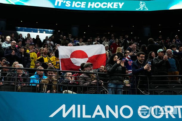 「グリーンランド国旗」、オリンピックアイスホッケースタジアムに登場した理由：ネイトスポーツ