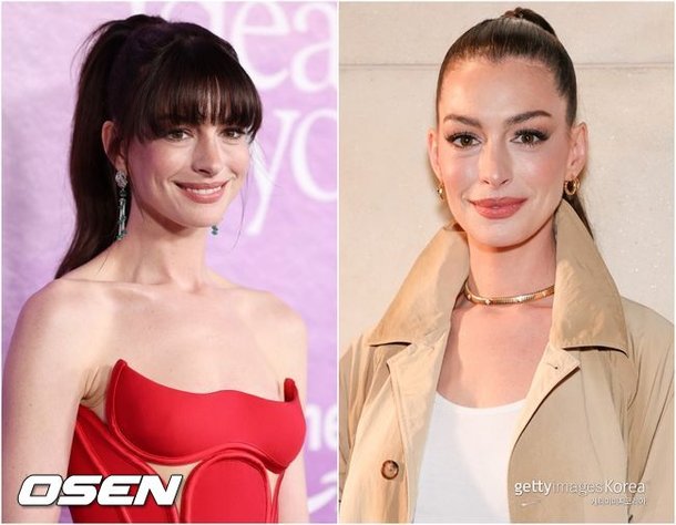 42세 앤 해서웨이, 성형했나…"너무 팽팽해"vs"포니테일 효과" [Oh!llywood]