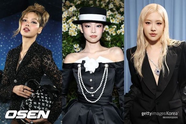&apos;하의 실종&apos; 리사→&apos;어깨 노출&apos; 제니까지…블랙핑크, &apos;멧 갈라&apos; 접수 [Oh!쎈 이슈]