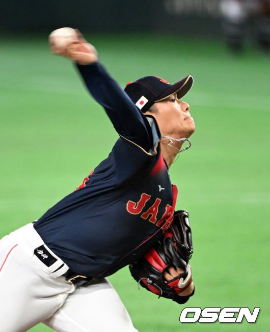 대만전 선발투수로 나선 야마모토 요시노부