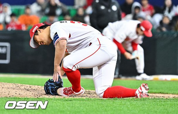 SSG 한두솔, 노시환 사구 상황 장면