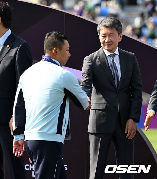 정몽규 회장 관련 현장 사진