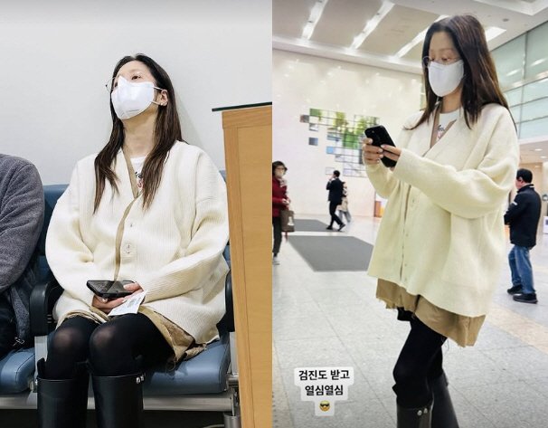 &apos;수술 회복 중&apos; 고현정, 병원 검진 중 찍힌 사진…앙상해진 팔다리지만 열심열심