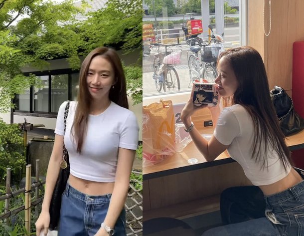 &apos;외교관 딸&apos; 고성희, 출산 1년만 크롭톱 입고 거리 활보…한줌허리 인증