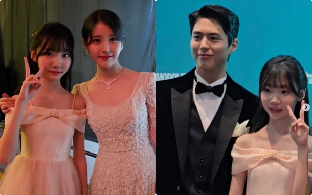 아이유는 드레스, 박보검은 꽃다발…어린 애순 감동시킨 &apos;폭싹즈&apos; 훈훈 의리
