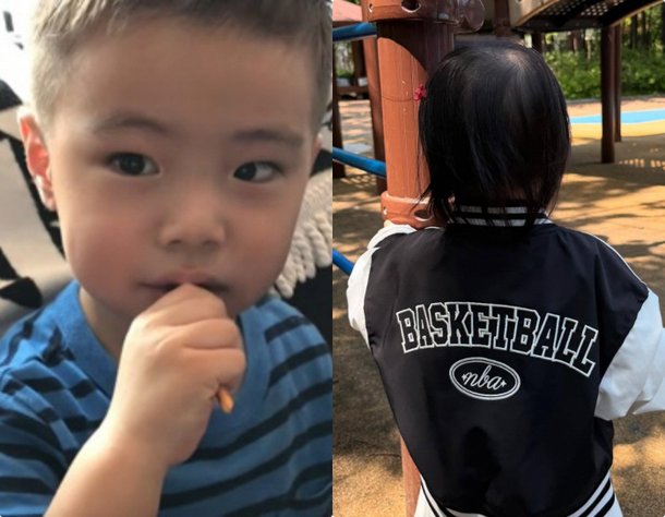 &apos;이병헌♥&apos; 이민정 16개월 딸, 농구하는 오빠 응원…치명적 &apos;심쿵 뒤태&apos;