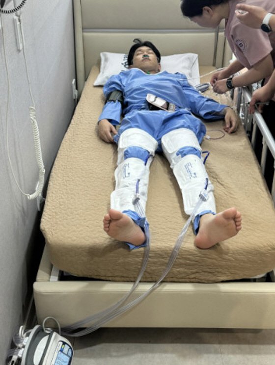 크러쉬, 수술 후 의식 회복 전 누워있는 안타까운 모습 다리에 감각이 없어 [전문]