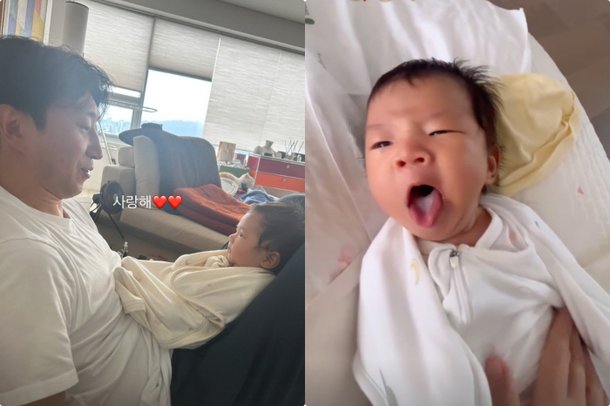 손담비, ♥이규혁 품에 안긴 딸 해이에 감격 사랑해
