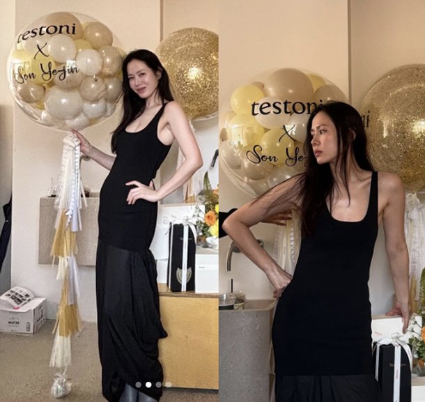 &apos;현빈♥&apos; 손예진, 출산 후 여전사 몸매…&apos;착붙 드레스&apos; 美친 실루엣