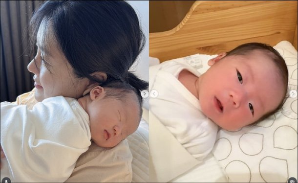 &apos;이용식 딸&apos; 이수민, ♥원혁 똑닮은 딸 최초 공개 우리 부부에게 온 천사